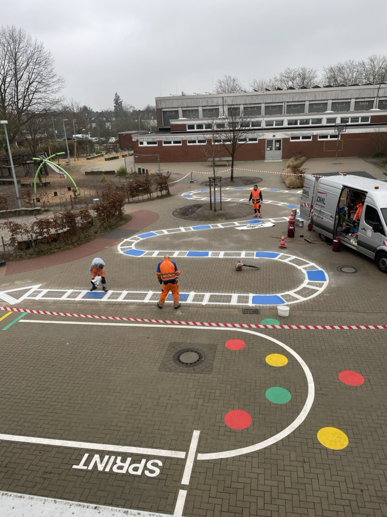Die neue Schulhofbemalung